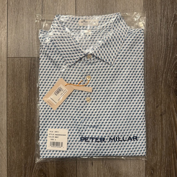 Peter Millar Summer Comfort Golf Polo Men Large - Picture 2 of 4